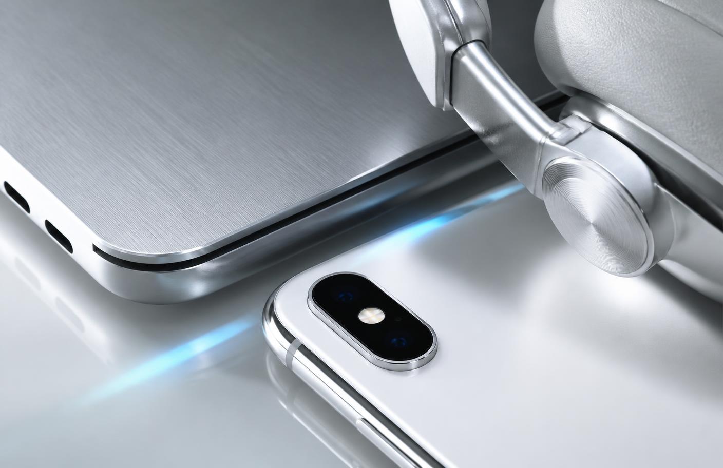 Close-up of premium device materials and precision finishes